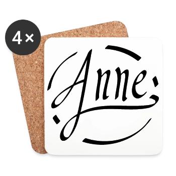 Anne - Coasters (set of 4) - white - Front