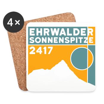 Ehrwalder Sonnenspitze Tirol Wandern Andenken Berg - Untersetzer (4er-Set) - Weiß - Vorne