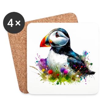 Puffin - Coasters (set of 4) - white - Front