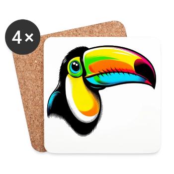 Toucan - Coasters (set of 4) - white - Front