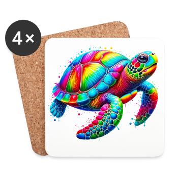 Turtle - Coasters (set of 4) - white - Front