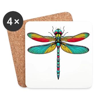 Dragonfly - Coasters (set of 4) - white - Front