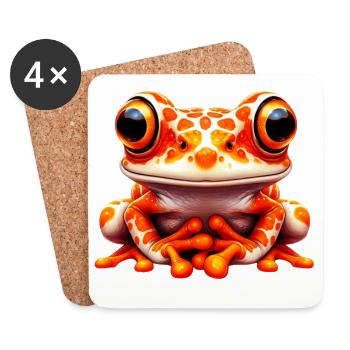 Frog - Coasters (set of 4) - white - Front