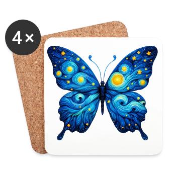 Butterfly - Coasters (set of 4) - white - Front