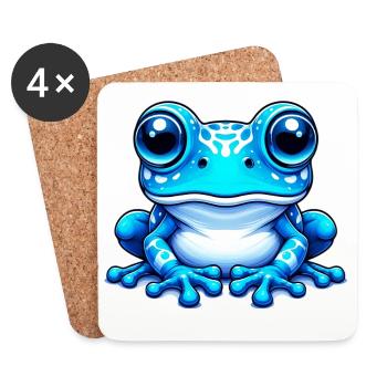Grenouille - Dessous de verre (lot de 4) - blanc - Devant