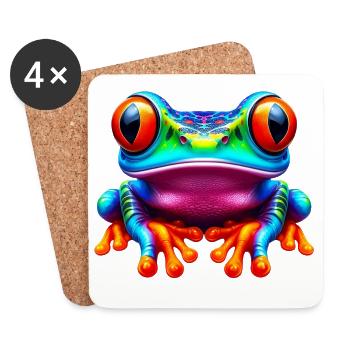 Frog - Coasters (set of 4) - white - Front
