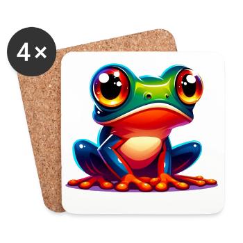Frog - Coasters (set of 4) - white - Front