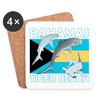 Tiger Beach Bahamas - Untersetzer (4er-Set) - Weiß - Vorne