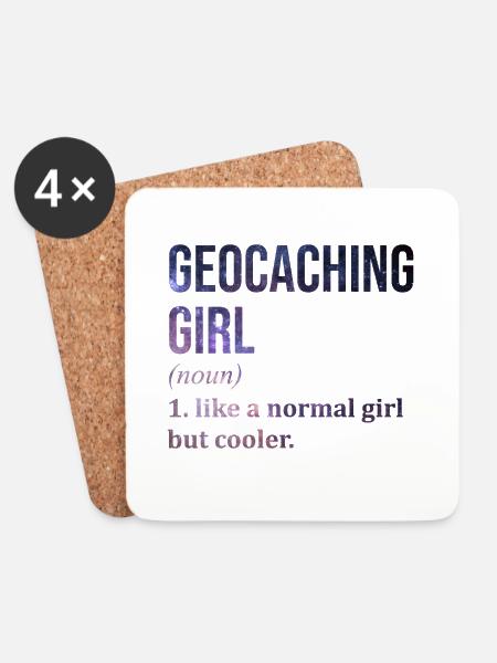 Geocaching - Untersetzer (4er-Set) - Weiß