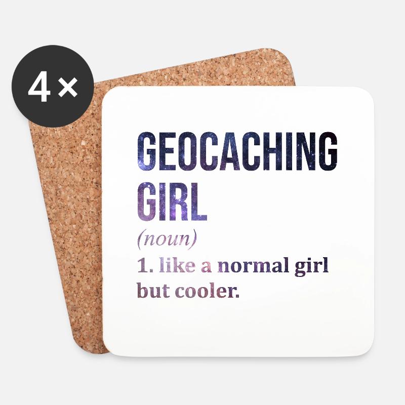 Geocaching - Untersetzer (4er-Set) - Weiß