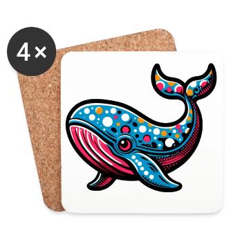 Whale - Coasters (set of 4) - white - Front