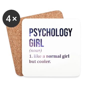 psychologie - Dessous de verre (lot de 4) - blanc - Devant