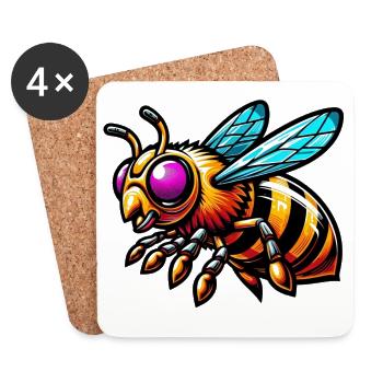 Bee - Coasters (set of 4) - white - Front