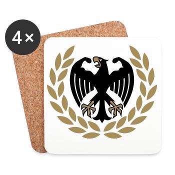 German Weight Lifting Adler - Coasters (set of 4) - white - Front