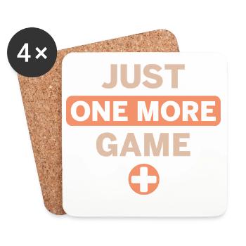 just one more game - gaming Sprüche - Untersetzer (4er-Set) - Weiß - Vorne