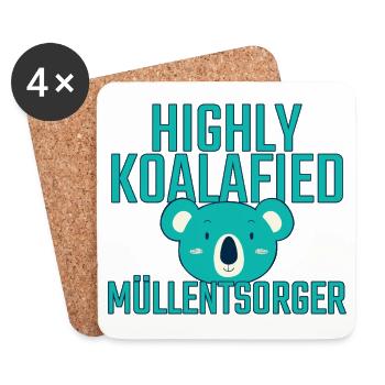 Waste disposal company Koalafied - Coasters (set of 4) - white - Front