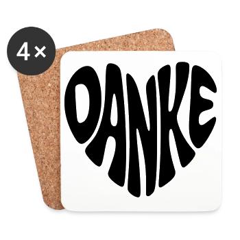 Danke - Untersetzer (4er-Set) - Weiß - Vorne