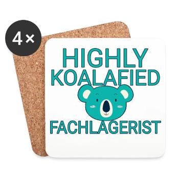 Warehouse clerk Koalafied - Coasters (set of 4) - white - Front