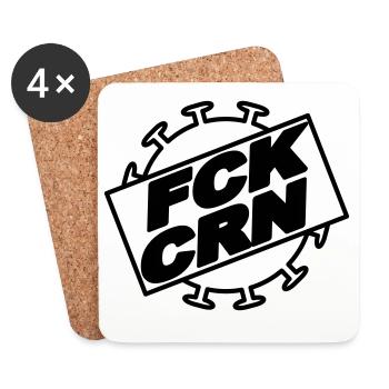 FCK_CRN_1 - Dessous de verre (lot de 4) - blanc - Devant