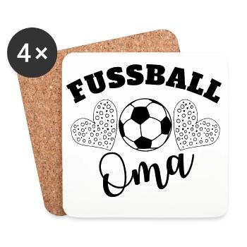 Soccer Mamie - Dessous de verre (lot de 4) - blanc - Devant