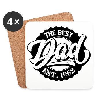 The Best Dad EST 1962 - Untersetzer (4er-Set) - Weiß - Vorne