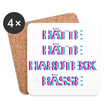 Hardtekk Tekk - Coasters (set of 4) - white - Front