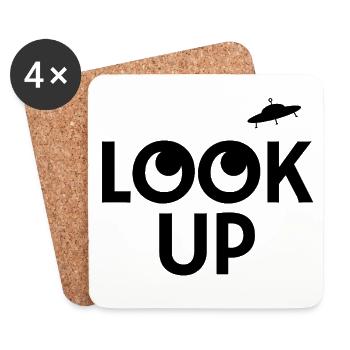 Look Up: The Universe is Waiting - Coasters (set of 4) - white - Front
