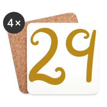 29 - Coasters (set of 4) - white - Front