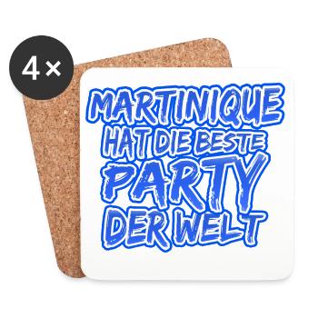 Urlaub Martinique - Untersetzer (4er-Set) - Weiß - Vorne