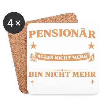 Pensionär 2027 Abschiedsgeschenk Beamter - Untersetzer (4er-Set) - Weiß - Vorne