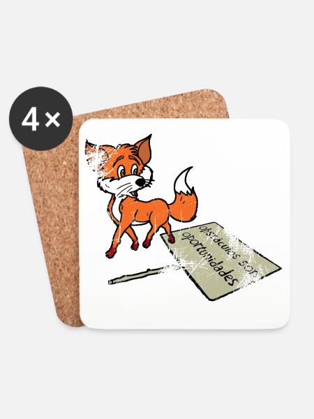 Fuchs voller Möglichkeiten - Untersetzer (4er-Set) - Weiß