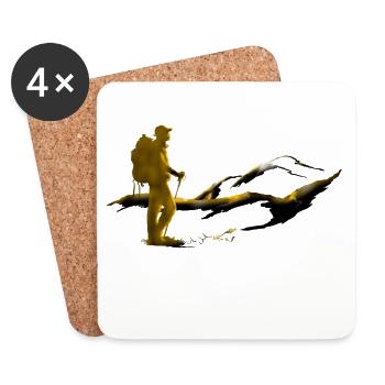 Hiking - Coasters (set of 4) - white - Front