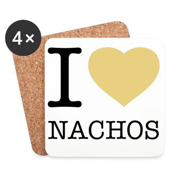 I LOVE NACHOS - Coasters (set of 4) - white - Front