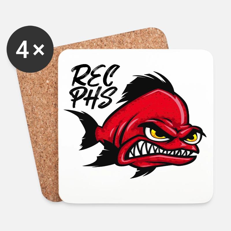 Rostocker Eishockey - Untersetzer (4er-Set) - Weiß