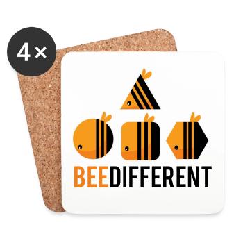 Bee Different - Untersetzer (4er-Set) - Weiß - Vorne