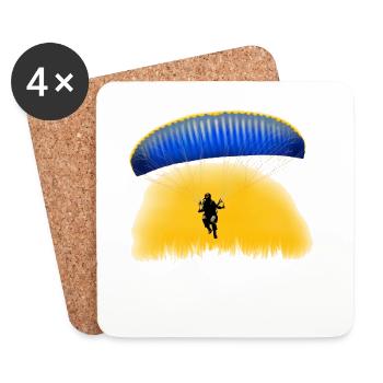 paragliding - Untersetzer (4er-Set) - Weiß - Vorne