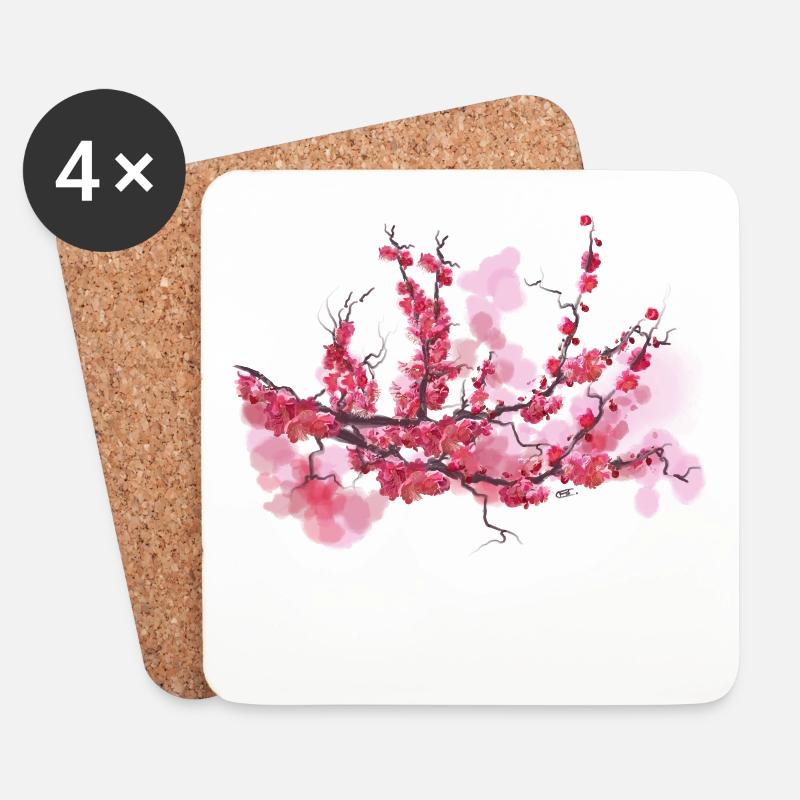sakura - Untersetzer (4er-Set) - Weiß