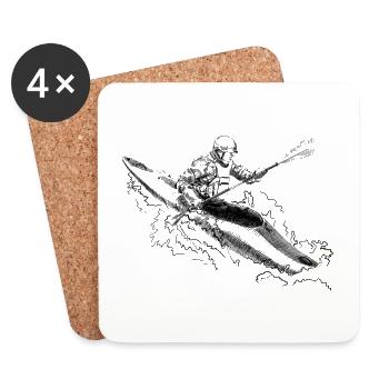 Kayak - Dessous de verre (lot de 4) - blanc - Devant