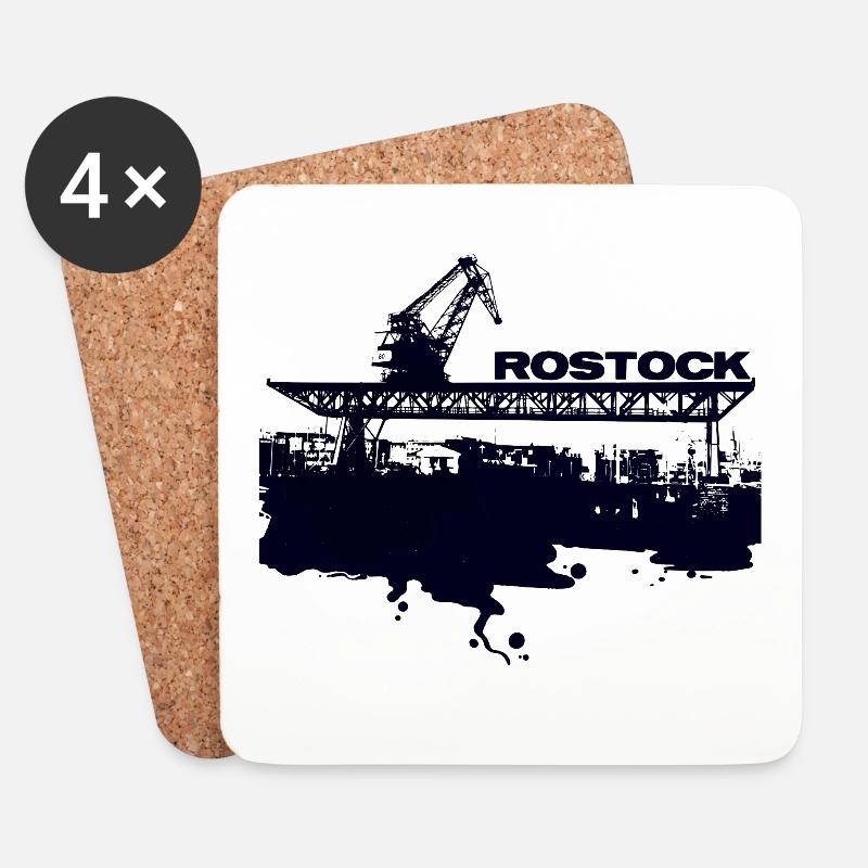 Rostock Hafen - Untersetzer (4er-Set) - Weiß