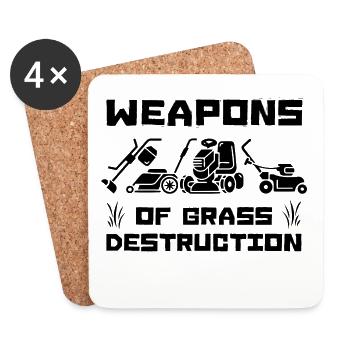 Weapons of Grass Destruction - Untersetzer (4er-Set) - Weiß - Vorne