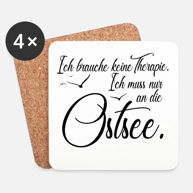 Ostsee Spruch | Ostsee Heimat | lustig - Untersetzer (4er-Set) - Weiß