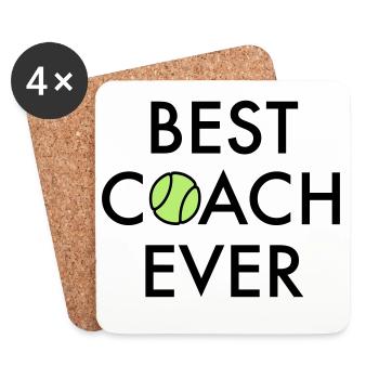 Best coach ever - Coasters (set of 4) - white - Front