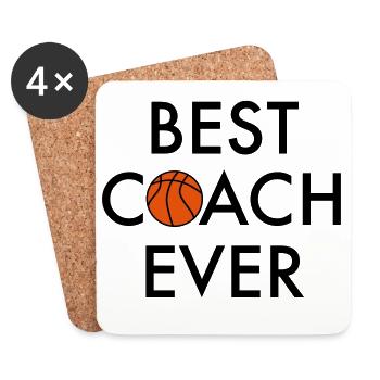 Best basketball coach - Coasters (set of 4) - white - Front