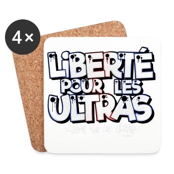 liberté pour les ultras - Dessous de verre (lot de 4) - blanc - Devant