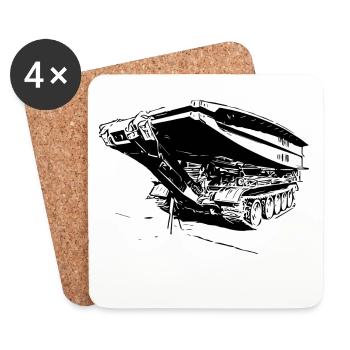 Bridge Laying Device BLG 60 - Coasters (set of 4) - white - Front