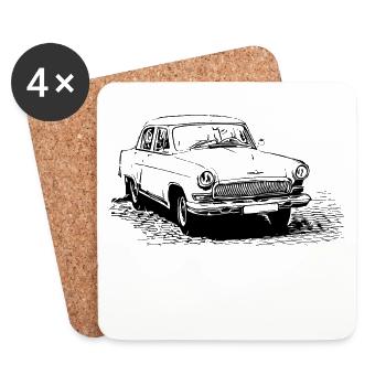 GAZ M-21 Volga - Coasters (set of 4) - white - Front