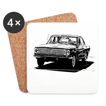 GAZ-24 Volga - Coasters (set of 4) - white - Front
