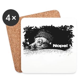 Nope - Not Today - Coasters (set of 4) - white - Front