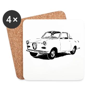 Goggomobil - Goggo - Dingolfing - Coasters (set of 4) - white - Front