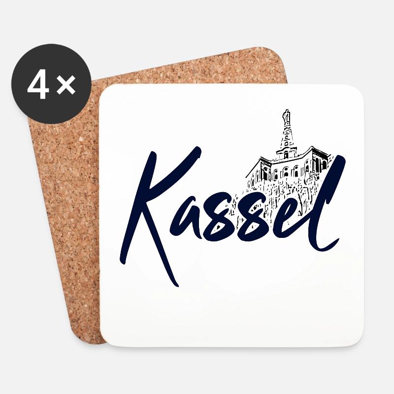 Kassel - Untersetzer (4er-Set) - Weiß